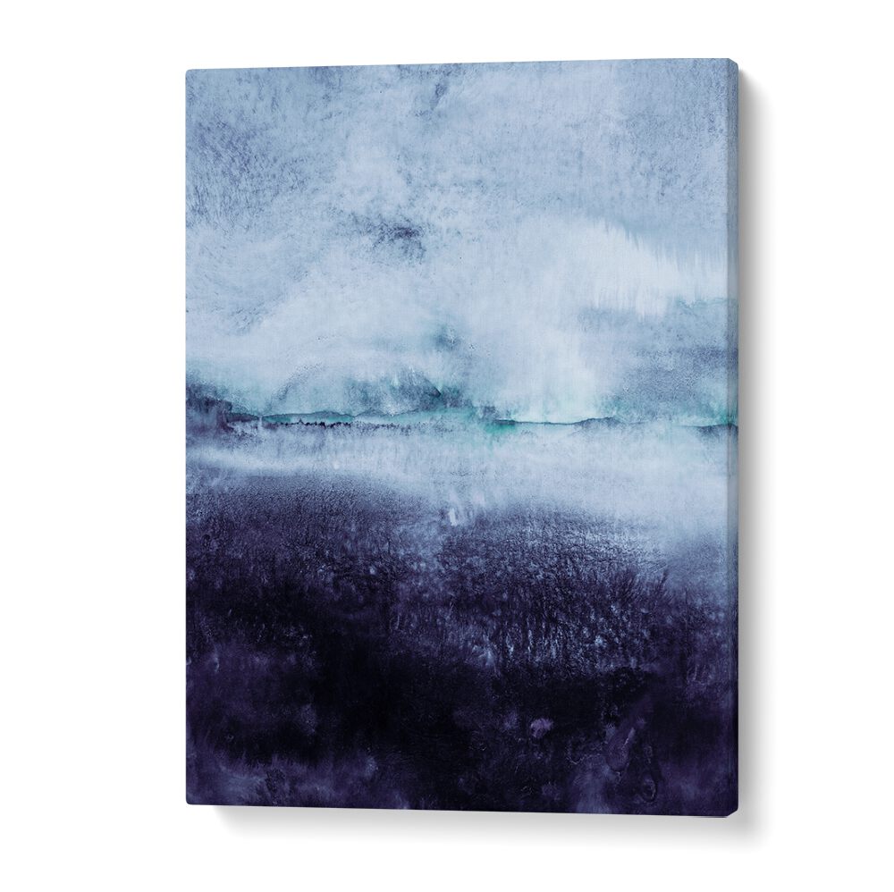 Stunning DIRECTION NORTH, ABSTRACT PAINTINGS in calming blues and purples, perfect for modern decor and inspiration.