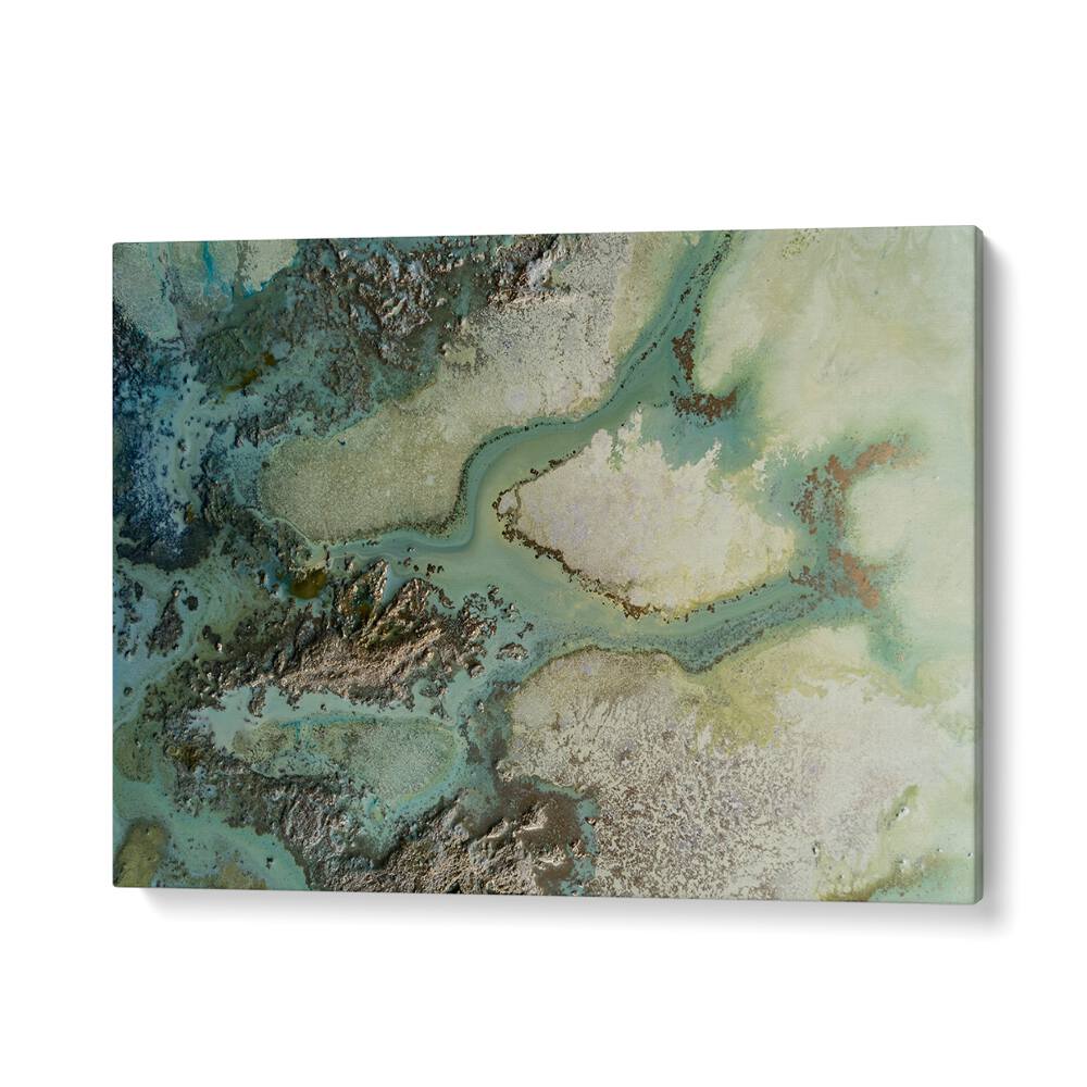 Stunning EVERGREEN, ABSTRACT PAINTINGS featuring vibrant colors and textures to elevate your home decor elegantly.
