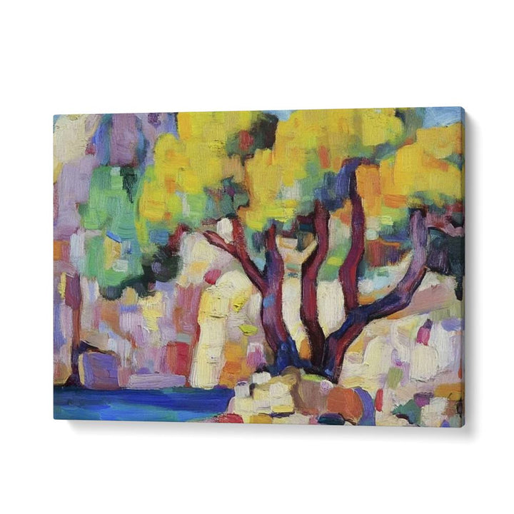 Vibrant TREE BY THE WATER artwork adds a touch of nature to your outdoor decor, enhancing any environment beautifully.