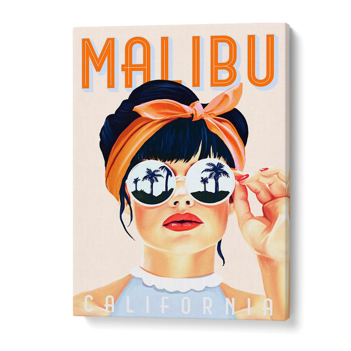 MALIBU POSTER I BY THE WHISKEY GINGER , WOMEN ILLUSTRATION PAINTINGS