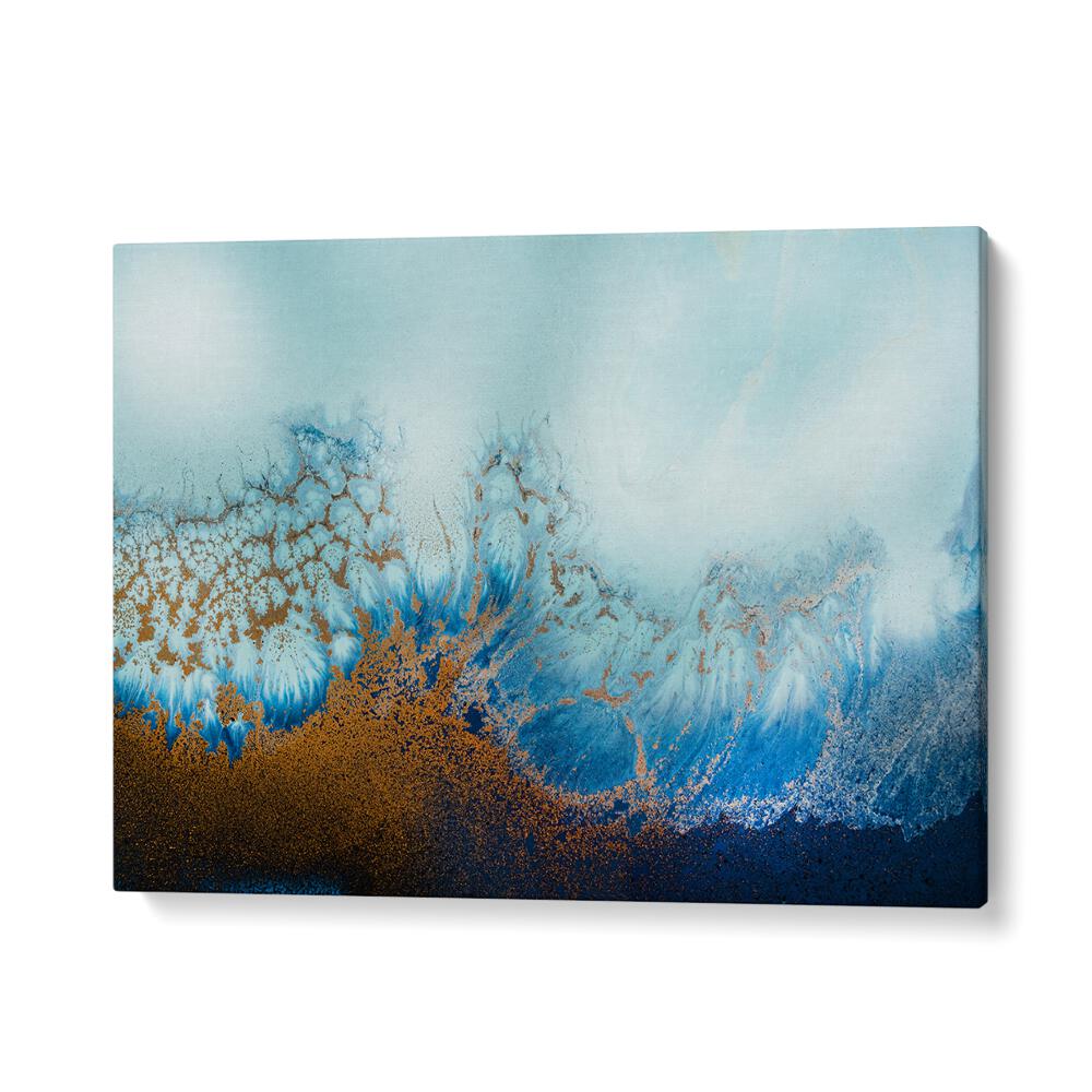 Vibrant COASTAL LUXE - SUNRISE, ABSTRACT PAINTINGS showcasing a stunning sunrise over serene coastline hues.