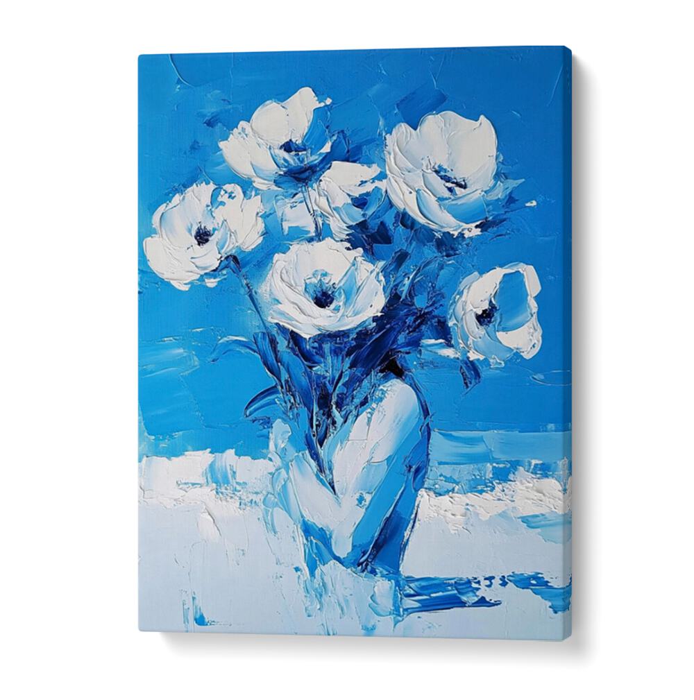 Stunning BLUE FLOWERS artwork showcasing elegance and charm, perfect for any home decor or gifting occasion.