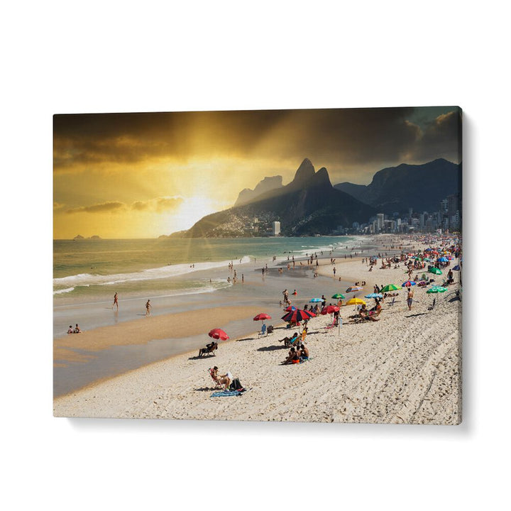 IPANEMA BEACH AT SUNSET , BEACH PAINTINGS