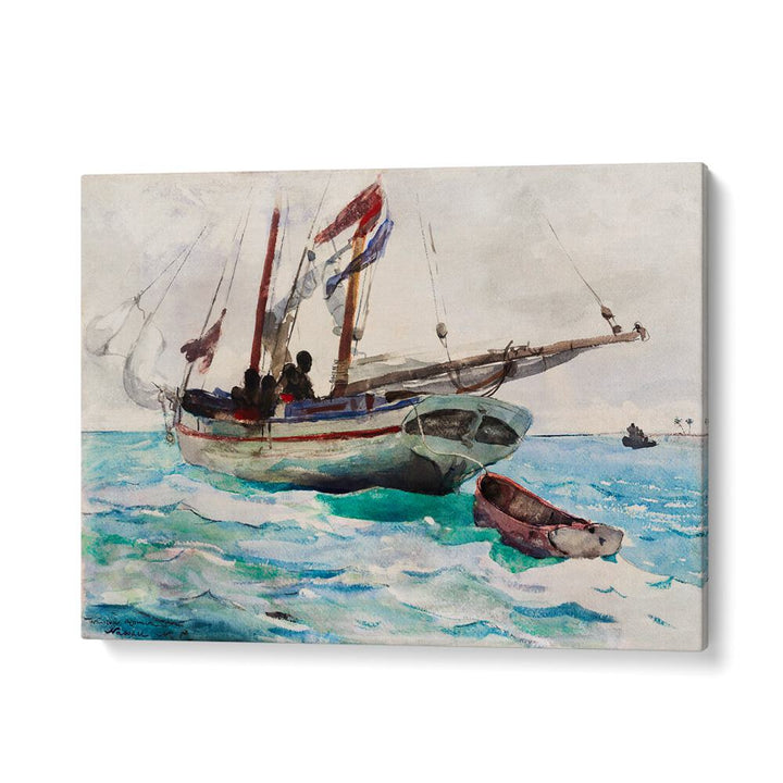 SCHOONER–NASSAU (CA. 1888–1889) ,  VINTAGE PAINTINGS