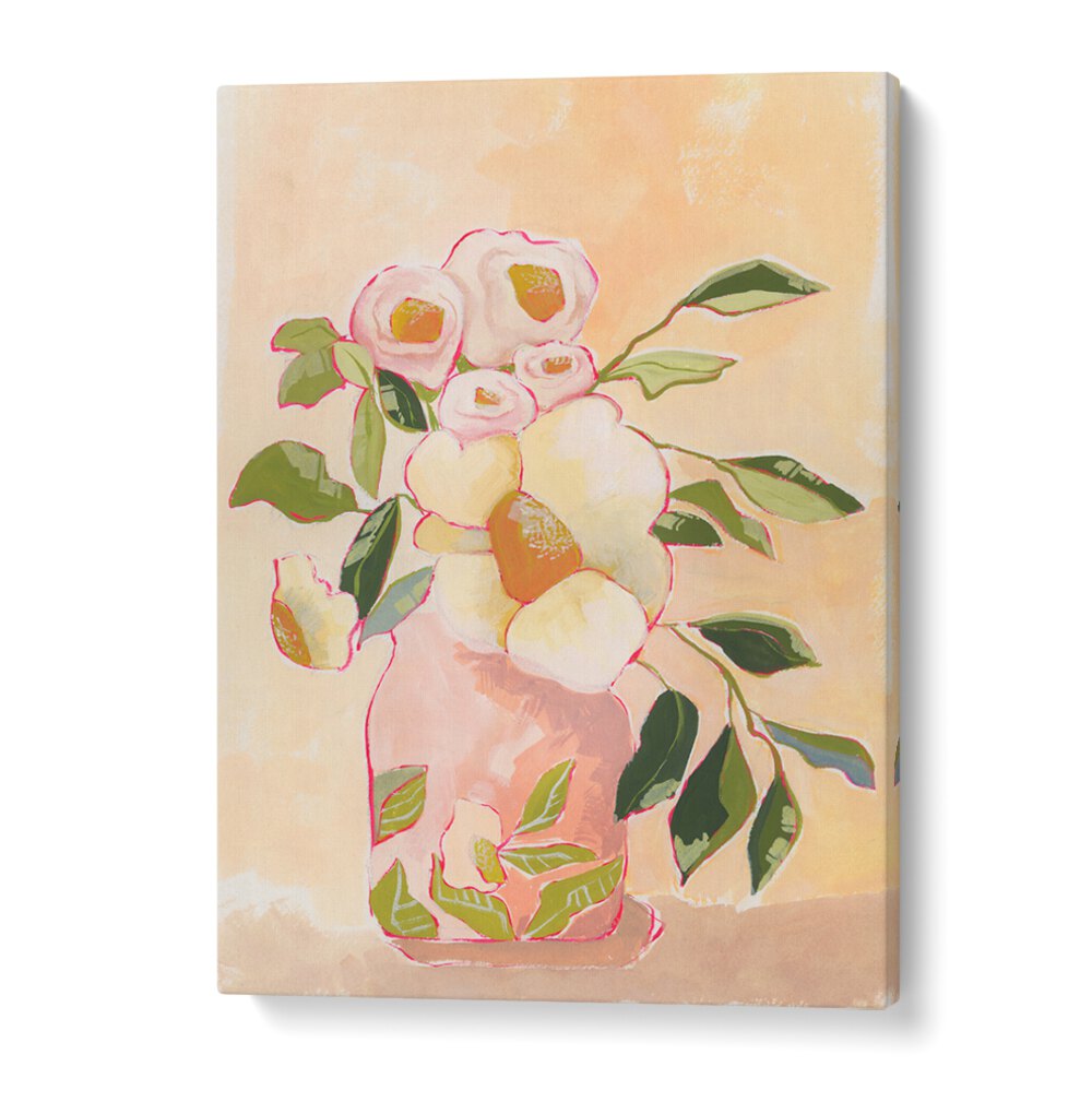 Bright floral artwork featuring the elegant FLOURISH VASE, perfect for enhancing any modern space.