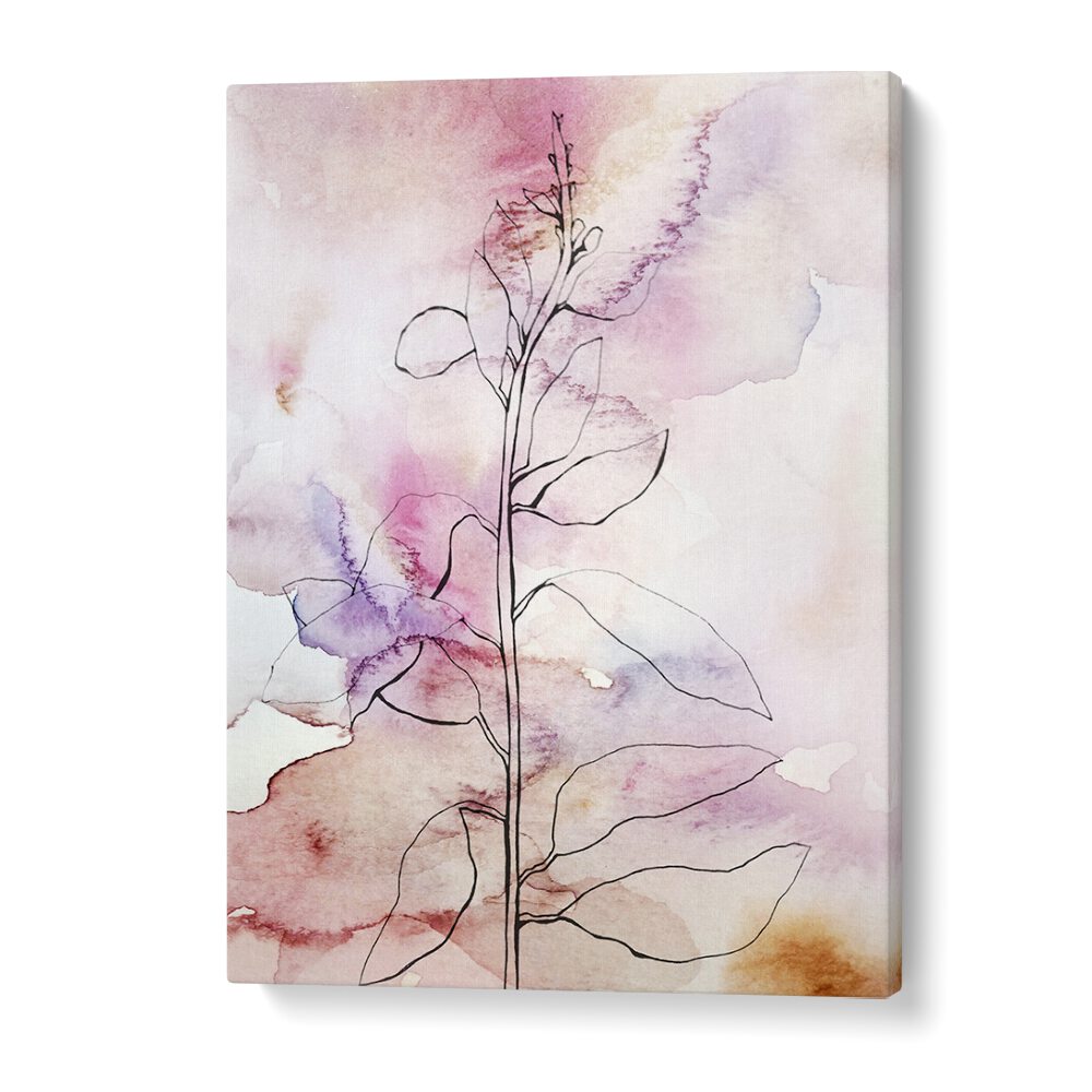 Elegant watercolor design featuring delicate florals in WHISPER PETALS II, FLORAL FLOWER PAINTINGS for a serene ambiance.