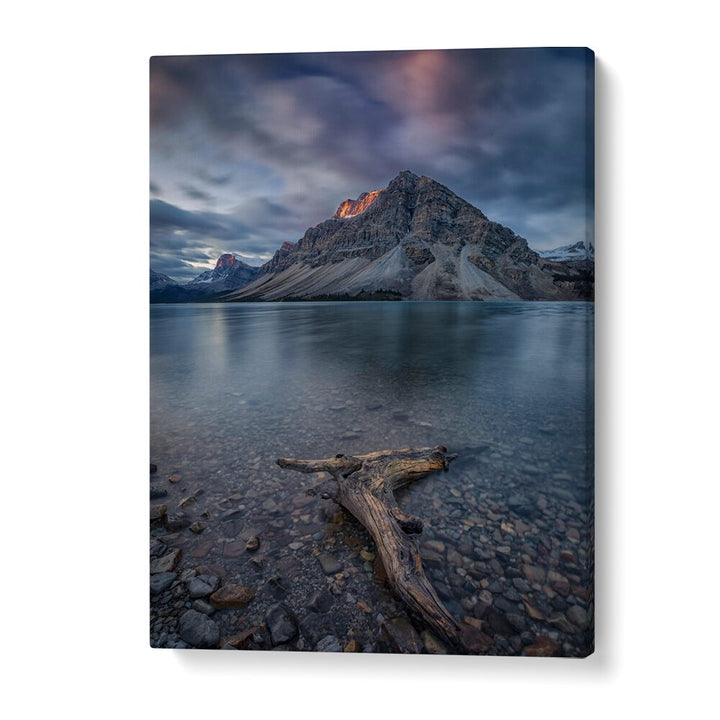 A CLOUDY DAY IN BOW LAKE BY MICHAEL ZHENG , LANDSCAPE PHOTO PRINTS