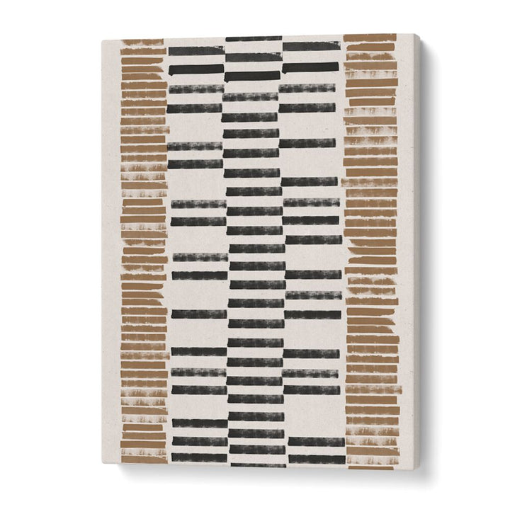 LINO CUT PATTERN NO.2, GEOMETRIC ART PRINTS features a modern design with earthy tones, perfect for contemporary decor.