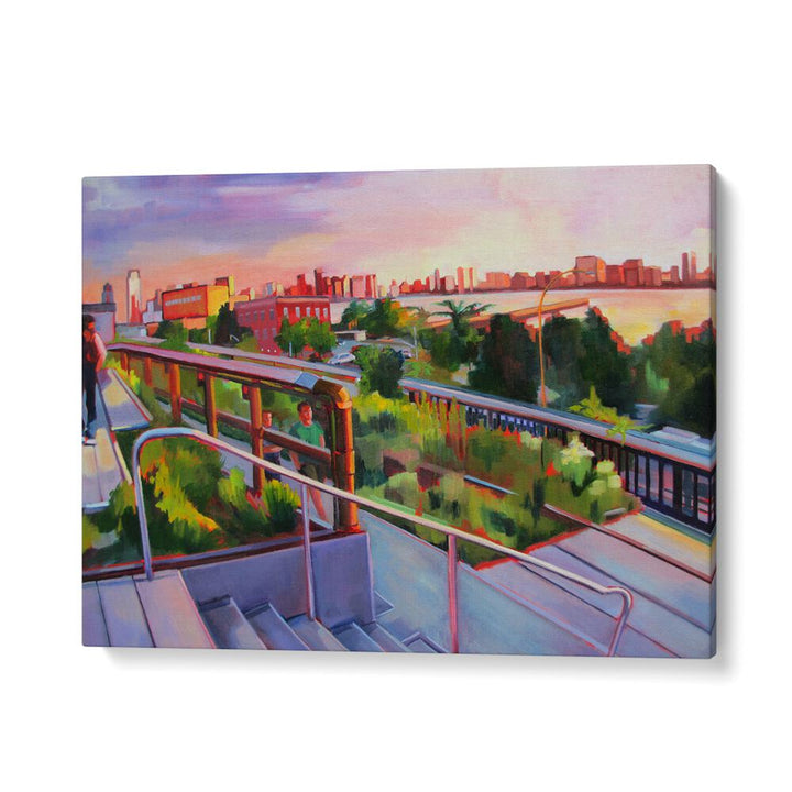 HIGH LINE SUNSET , LANDSCAPE PAINTINGS