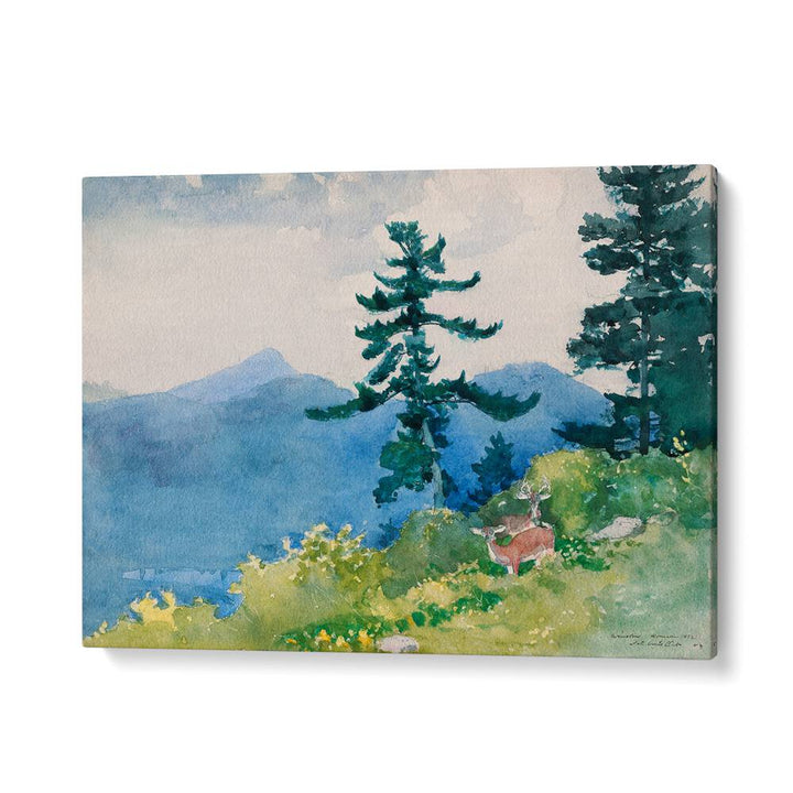 NORTH WOODS CLUB, ADIRONDACKS , VINTAGE PAINTINGS