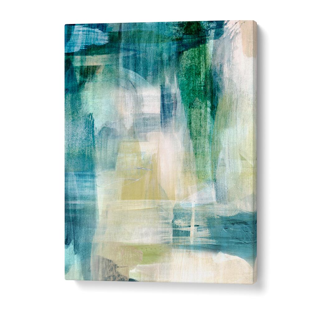 Colorful abstract art piece titled RAIN COLLAGE II, ABSTRACT PAINTINGS, perfect for modern decor.