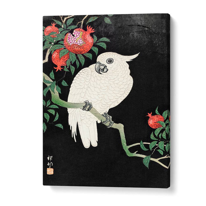 COCKATOO AND POMEGRANATE  , JAPANESE PAINTINGS , JAPANESE ART PRINTS