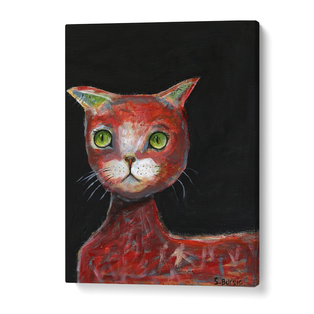 Vintage painting - RED CAT by Asianmonk