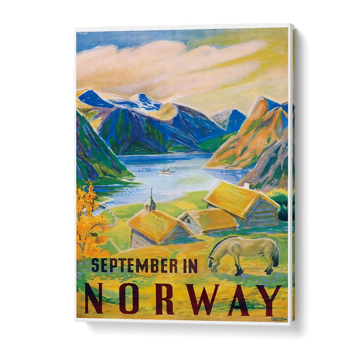 Stunning NORWAY, VINTAGE TRAVEL POSTERS capturing vibrant landscapes and culture, perfect for enhancing your space.