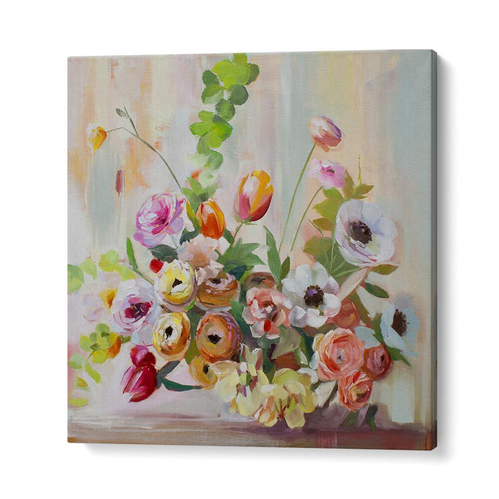 Vibrant RANUNCULUS, FLORAL FLOWER PAINTINGS showcase beautiful brushstrokes, enhancing any contemporary space.