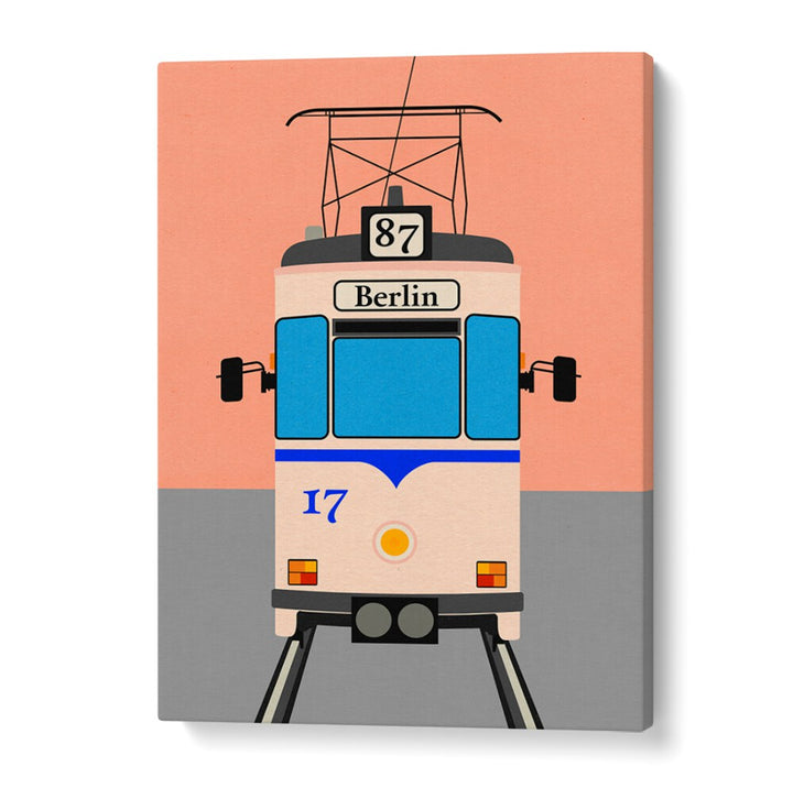 Stylish BERLIN TRAM, CAR POSTERS capture the charm of Berlin's iconic transport with modern design elements.