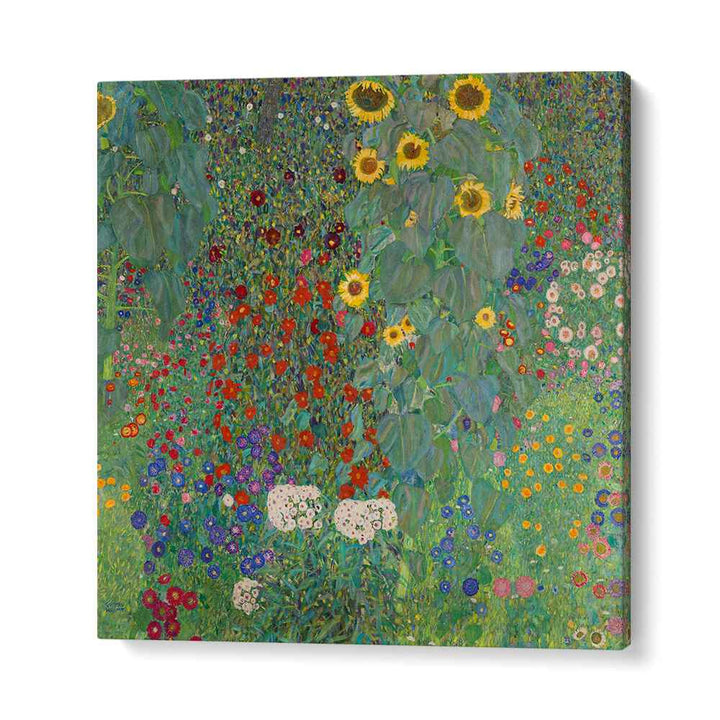 FARM GARDEN WITH SUNFLOWERS (1907) , VINTAGE PAINTINGS