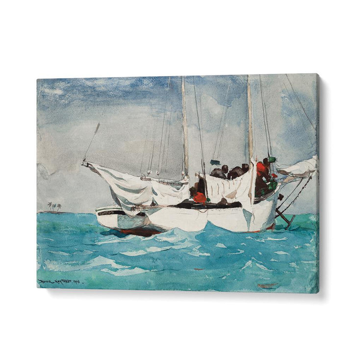 KEY WEST, HAULING ANCHOR (1903)  , VINTAGE PAINTINGS