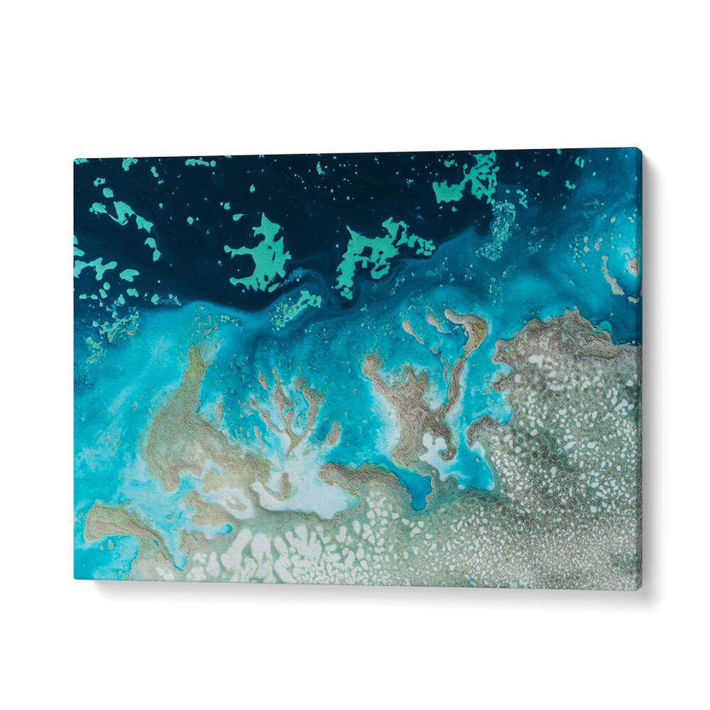 Vibrant hues and dynamic shapes in CORAL THE OASIS, ABSTRACT PAINTINGS, perfect for modern artistic spaces.