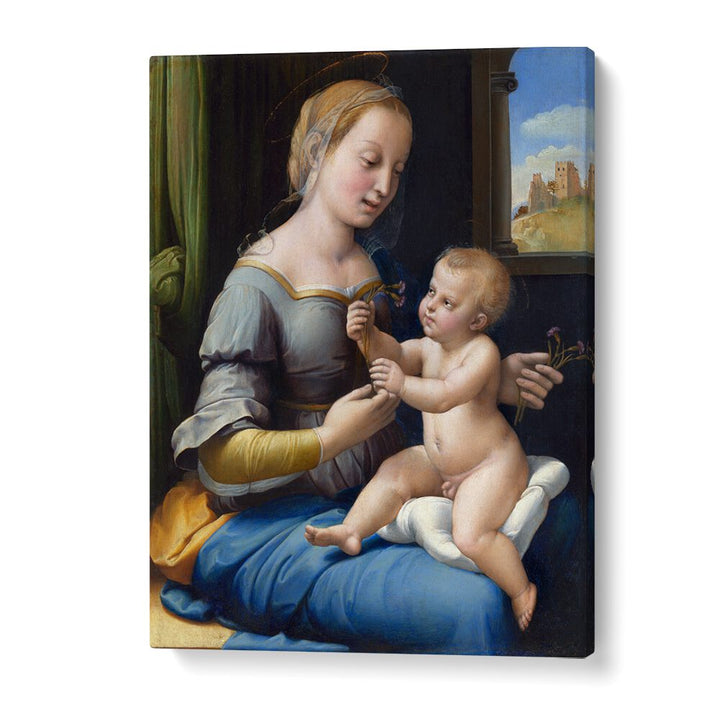 THE MADONNA OF THE PINKS (1506–1507) BY RAPHAEL RAFFAELLO , VINTAGE PAINTINGS