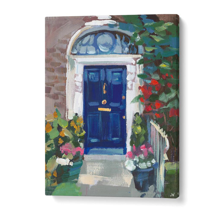 Stunning BLUE DOOR, FLORAL FLOWER PAINTINGS with vibrant blooms, perfect for transforming your space elegantly.