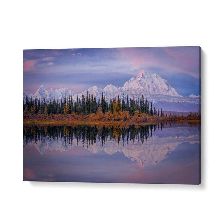 Stunning DENALI REFLECTION, PHOTOGRAPHY PRINTS capture serene landscapes, perfect for transforming your living space.