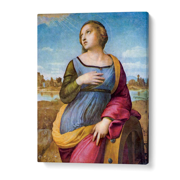 SAINT CATHERINE OF ALEXANDRIA (1507) BY RAPHAEL RAFFAELLO , VINTAGE PAINTINGS