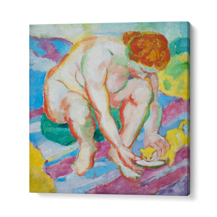 NUDE WITH CAT (1910), VINTAGE PAINTINGS