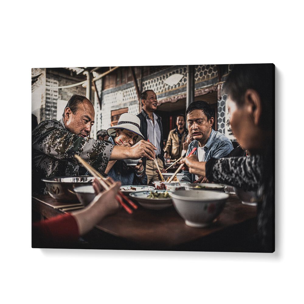 ABSTRACT painting - FAMILY LUNCH IN DALI by Asianmonk