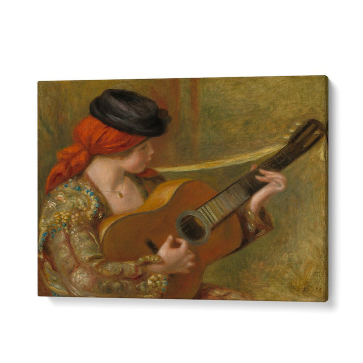 YOUNG SPANISH WOMAN WITH A GUITAR (1898) , VINTAGE PAINTINGS