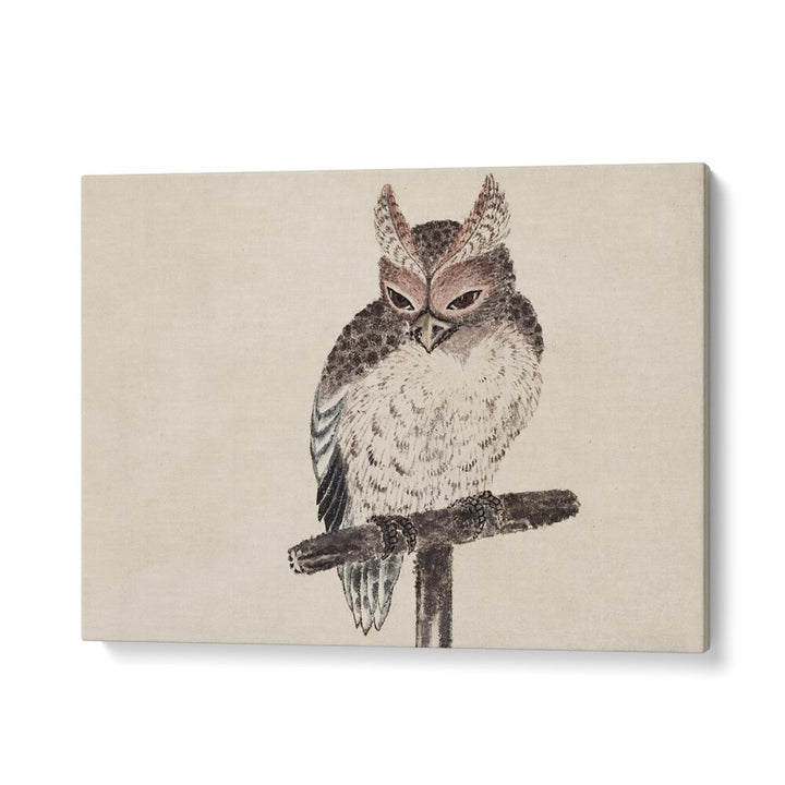 OWL FROM ALBUM OF SKETCHES (1814) BY KATSUSHIKA HOKUSAI, JAPANESE PAINTINGS