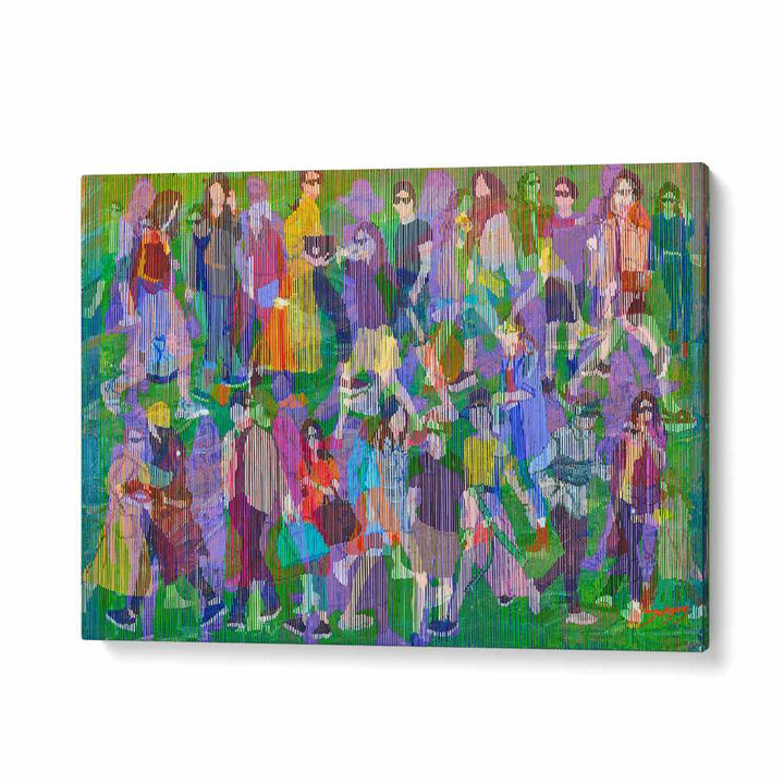 Colorful crowd illustration in CITIZEN II, FASHION POSTERS, perfect for trendy wall decor in any space.