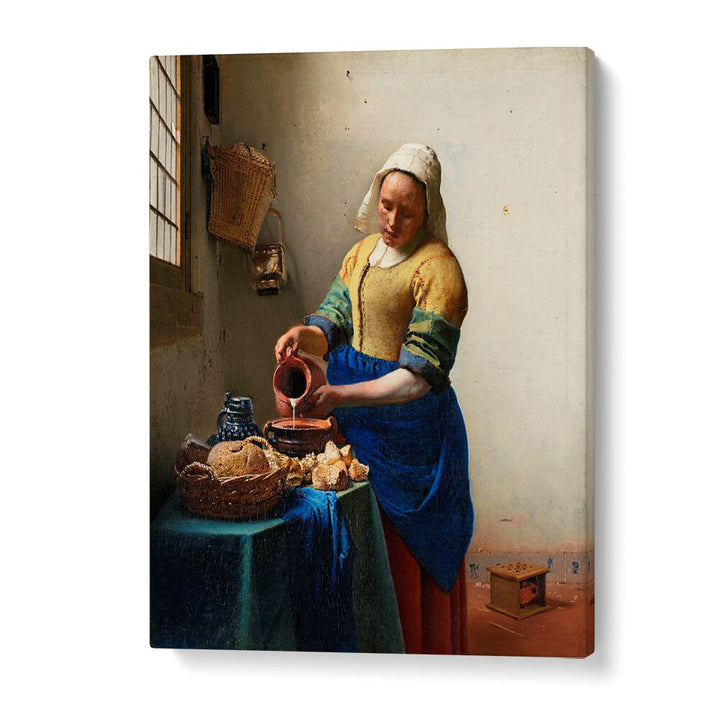 THE MILKMAID (CA. 1660)  BY JOHANNES VERMEER, VINTAGE PAINTINGS