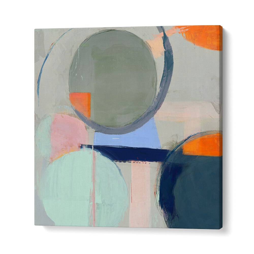 TURNAROUND, ABSTRACT PAINTINGS featuring vibrant colors and dynamic shapes, perfect for modern decor.
