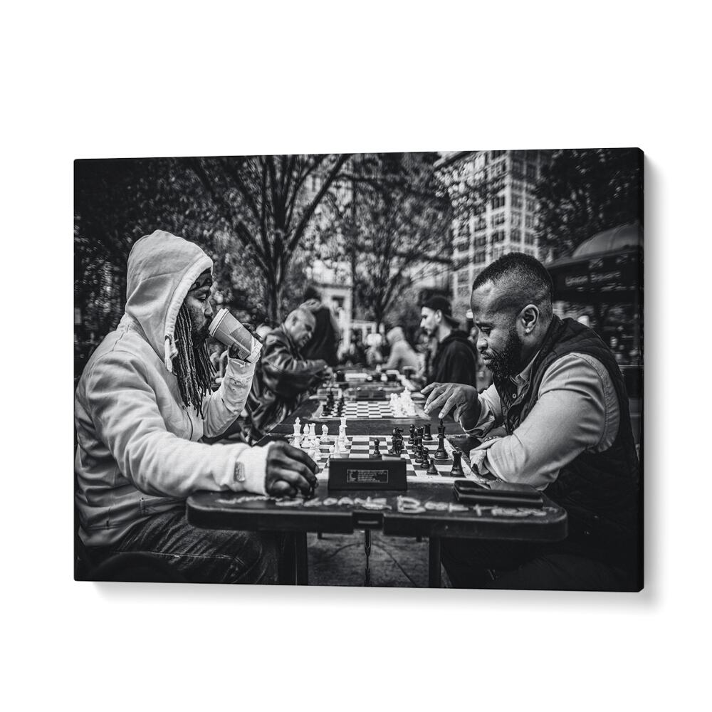 ABSTRACT painting - STREET CHESS BATTLE by Asianmonk