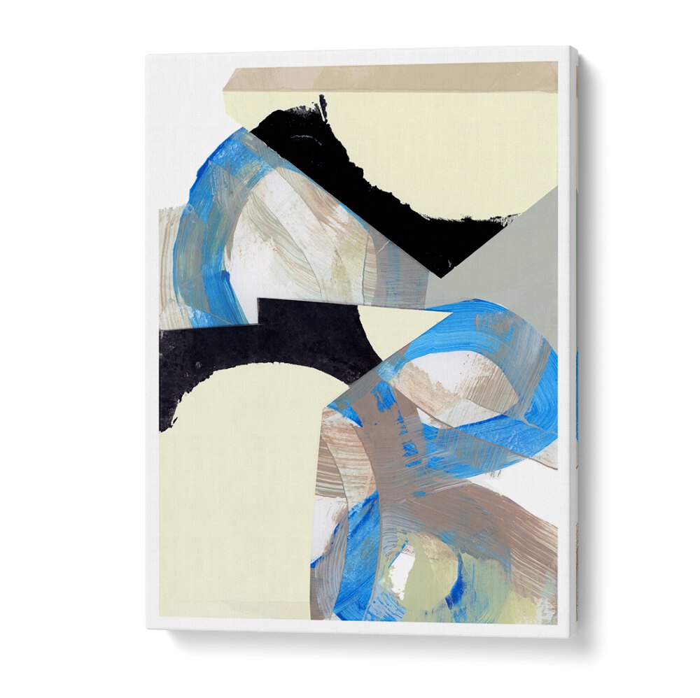 Stunning BLUE NEUTRAL BEIGE I, ABSTRACT PAINTINGS blend soothing hues, perfect for enhancing any space's aesthetics.