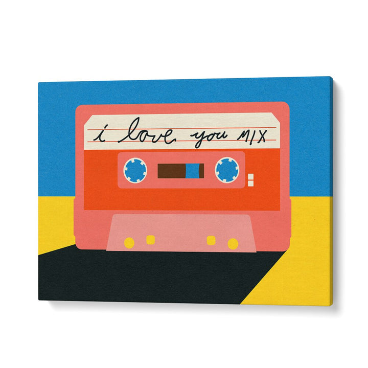 Colorful I LOVE YOU MIXTAPE, MOVIE POSTERS display a retro cassette, perfect for gifting love and memories.