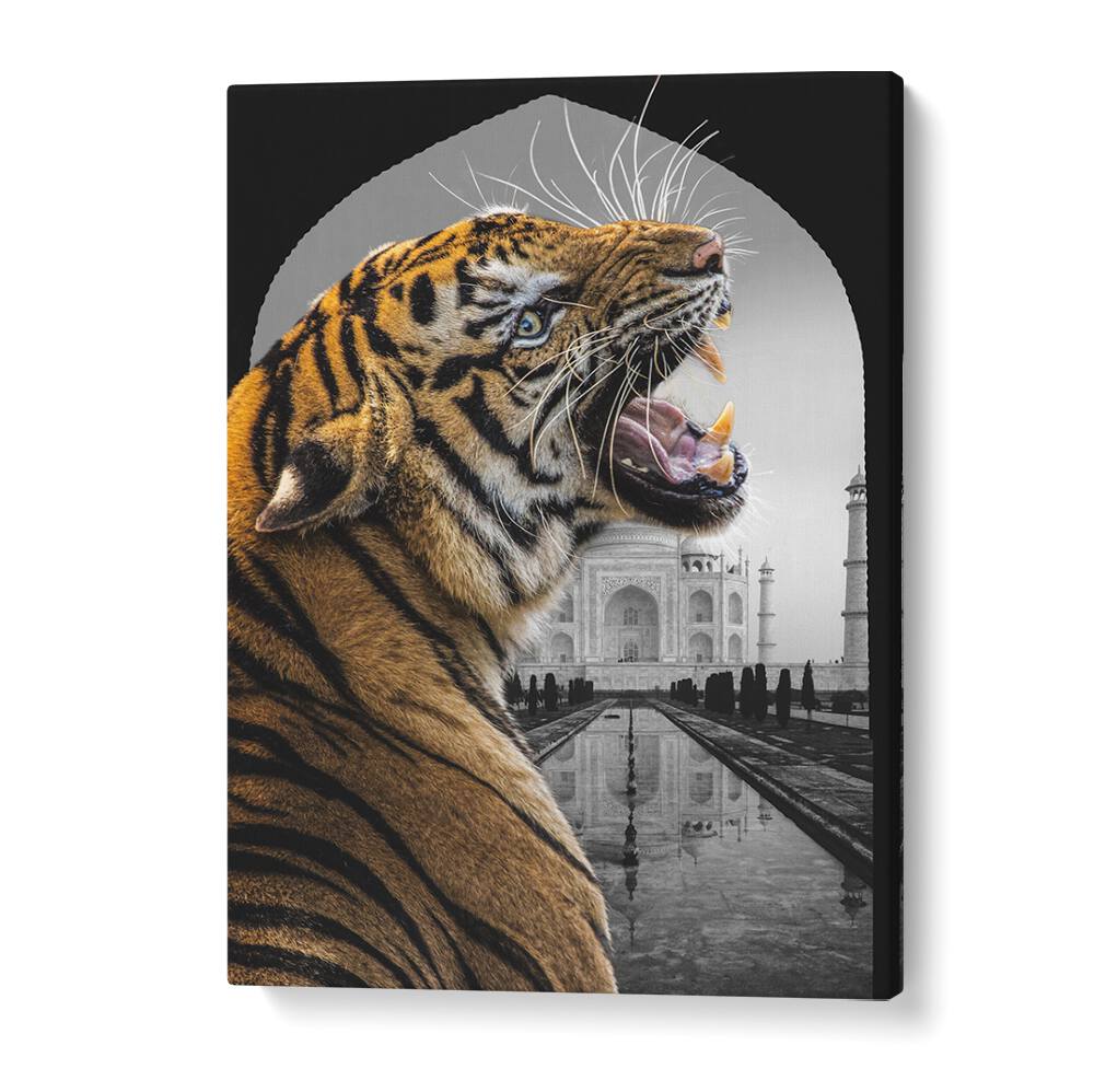 Majestic tiger in the BENGALI STARE, ANIMAL PAINTINGS, showcasing Bengal's rich culture and artistry.