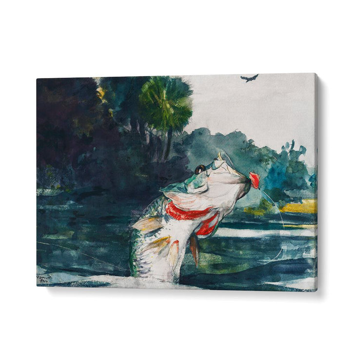 LIFE-SIZE BLACK BASS (1904)  , VINTAGE PAINTINGS