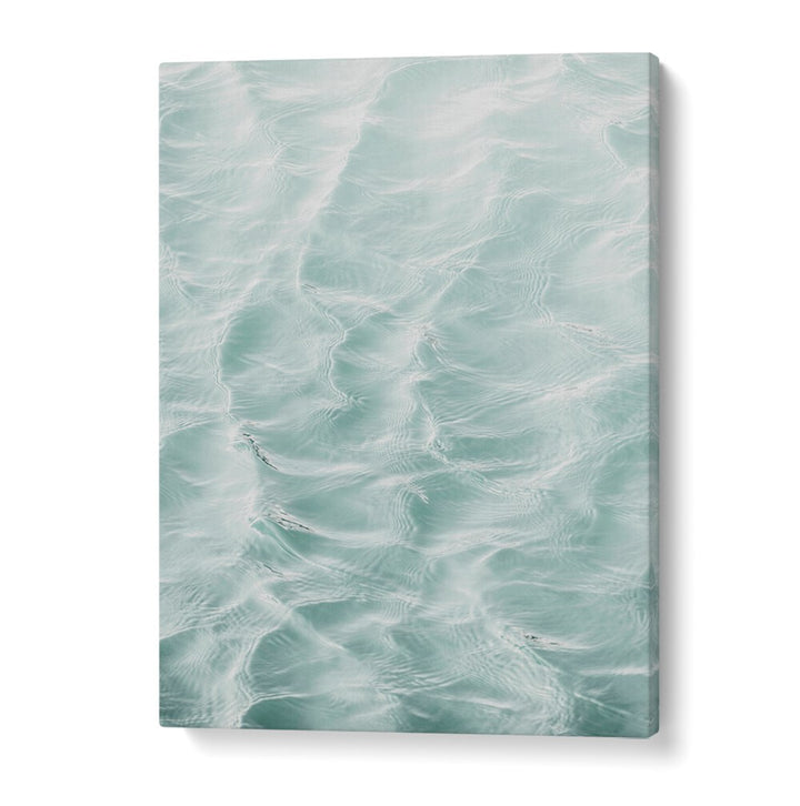 SUNDAY WAVES, BEACH PAINTINGS showcase serene aqua water ripples, perfect for adding elegance to your space.