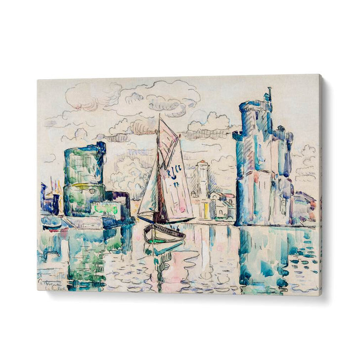 ENTRANCE TO THE HARBOR OF LA ROCHELLE , VINTAGE PAINTINGS
