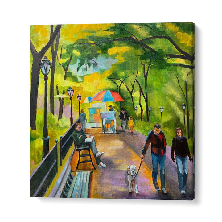 CENTRAL PARK STROLL , LANDSCAPE PAINTINGS