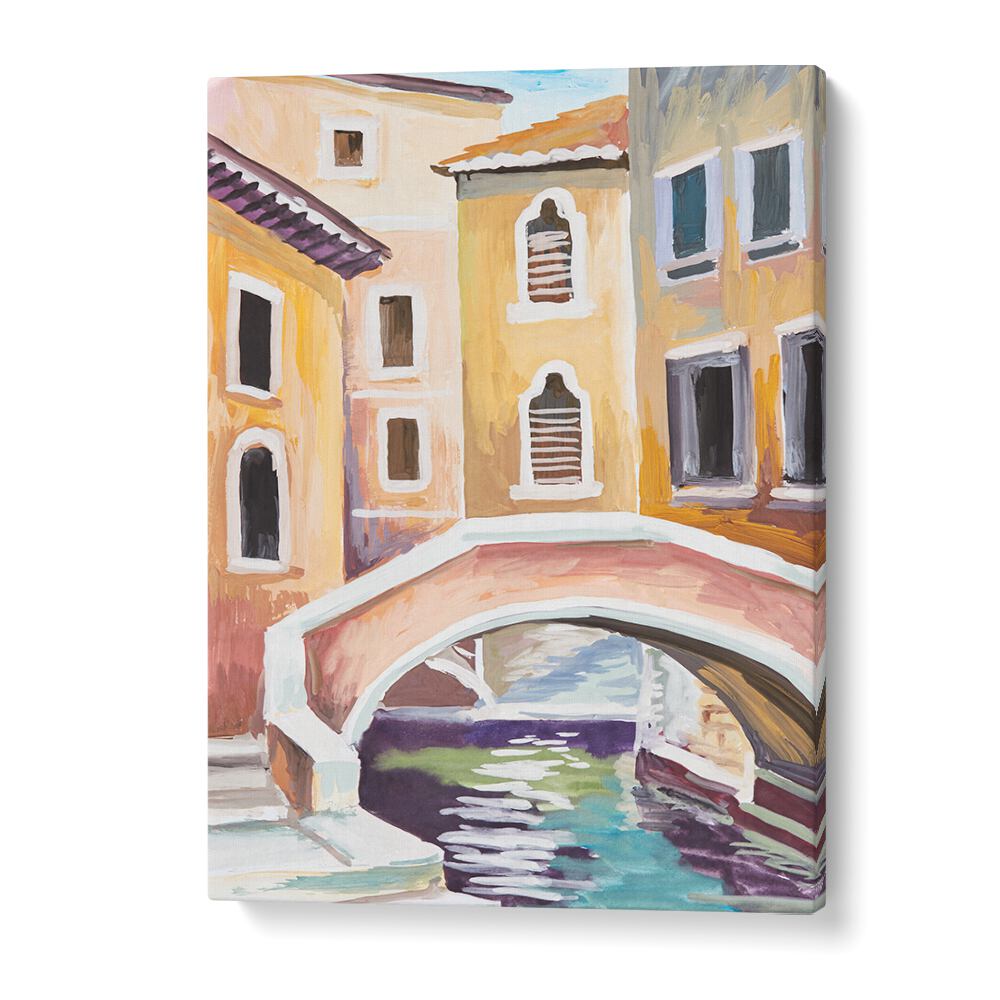 Gondolas and Arches Vintage European Paintings in Gallery Wrap