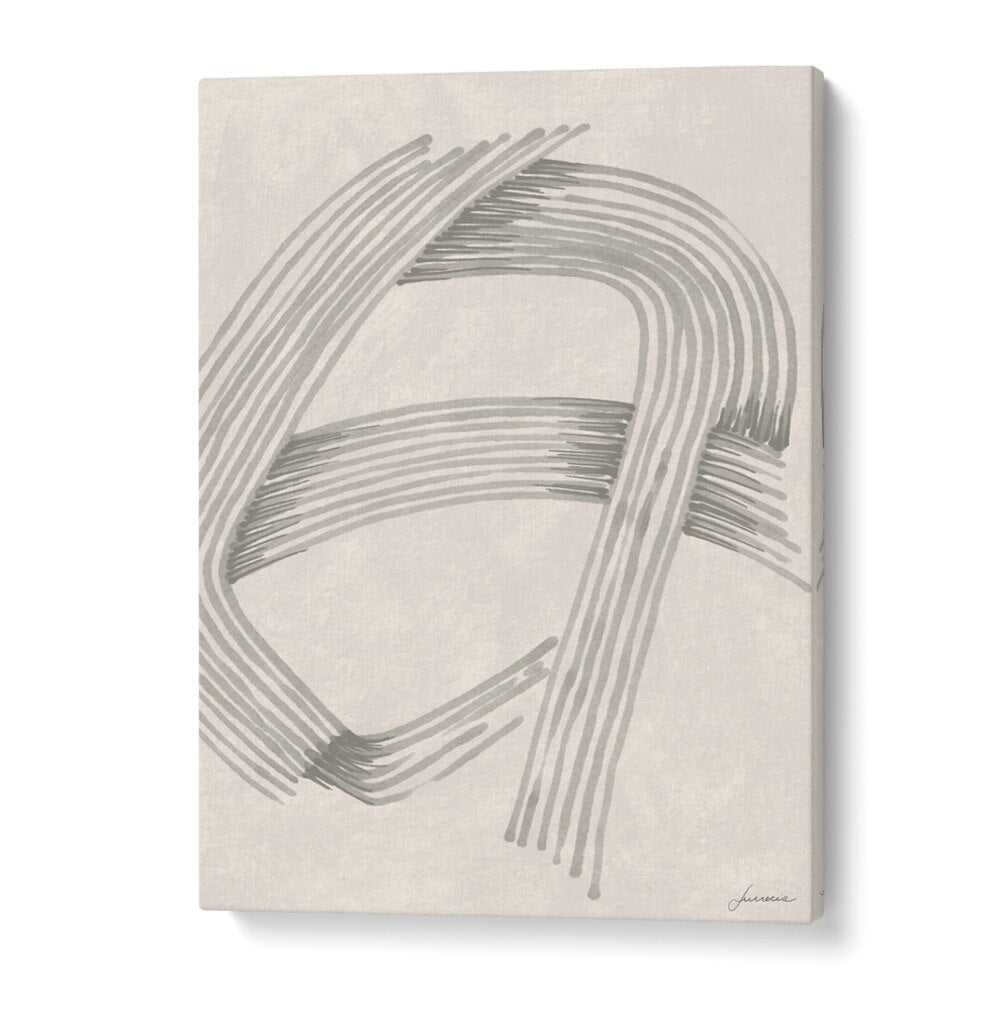 Stylish wall art, ABSTRACT GREY INTERSECTIONS 02, enhances modern spaces with its captivating design and palette.