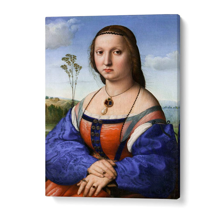 PORTRAIT OF MADDALENA STROZZI DONI (1506) BY RAPHAEL RAFFAELLO , VINTAGE PAINTINGS