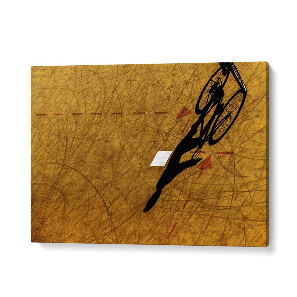 ABSTRACT painting - BIKE LANE by Asianmonk