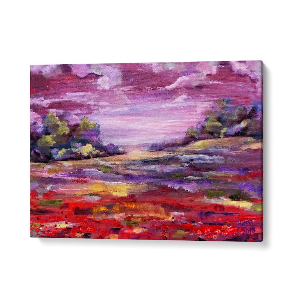 PURPLE , LANDSCAPE PAINTINGS