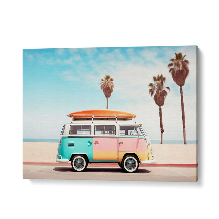 VAN ON THE BEACH , CAR POSTERS