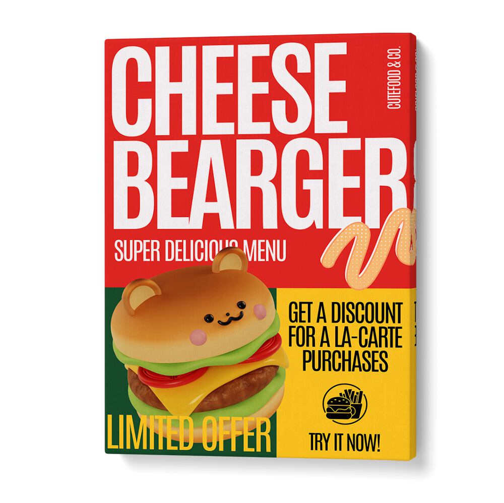 CHEESE BURGER OFFER , BAR & CAFE ART