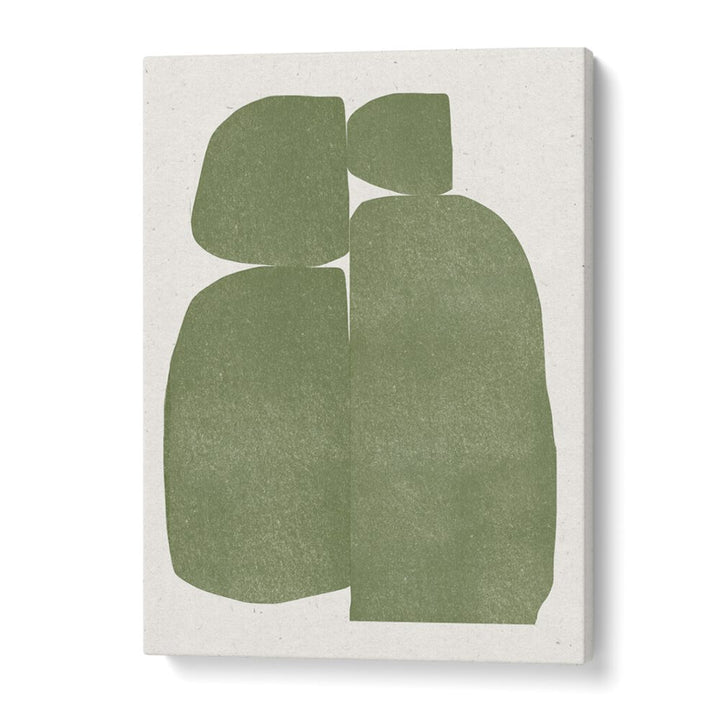 GREEN STONES COMPOSITION , ABSTRACT PAINTINGS